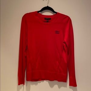 Red silk/cotton sweater